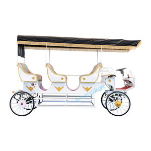 Chariot/chariot électrique européen à cheval Nouveau design Véhicule touristique touristique à 4 roues pour mariage Matériau en acier à vendre - Product Image 1