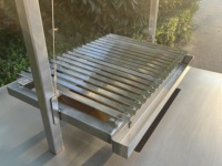 Brasero avec anneau de grillade en acier inoxydable, vente chaude, Gaucho Asado Parrilla, barbecue argentin, grill en bois d'Argentine