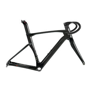 <span class=keywords><strong>Cadre</strong></span> de <span class=keywords><strong>vélo</strong></span> de <span class=keywords><strong>route</strong></span> Zhuote CYCLONEpro (3e génération) en fibre de <span class=keywords><strong>carbone</strong></span> 3K, boîtier de pédalier fileté T47, conception de passage de câbles interne 12x142mm - Product Image 1