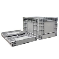 Caisse de rangement Euro pliable robuste et grande capacité, empilable, en plastique
