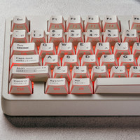 Minimalist White Braun-style Translucent Side-Engraved Keycaps Light Shadow Keyboard Keycaps 131 Keys Dye-sublimated Keycaps