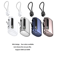 Batterie externe portable mini avec affichage numérique et logo personnalisé, batterie Li-polymère, charge rapide PD22.5W, 10000mAh avec câble pour téléphone portable