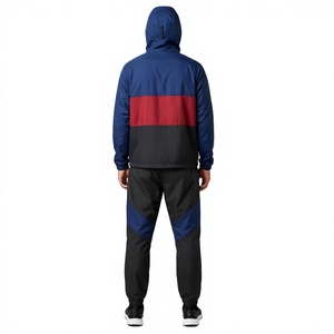 Combinaisons coupe-vent décontractées respirantes pour hommes, en polyester/nylon, pour le sport en plein air, avec fermeture éclair, pour adultes, automne - Product Image 6