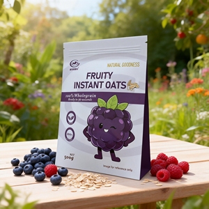 Flocons d'avoine aux fruits pour enfants, céréales instantanées pour le petit-déjeuner, riches en fibres, aliments sains pour bébés, enfants et adultes - Product Image 1