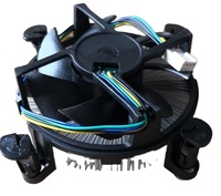 WellSunFan 90mm Deep Cooling CPU Cooler Fan Pas Cher Noir Horizontal Aluminium pour Intel 775 115X Socket Compatible Computer Case