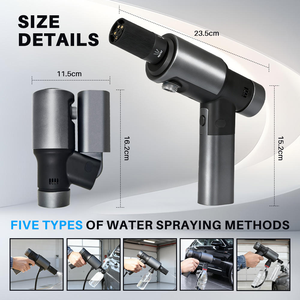 Pistolet de lavage de voiture VERTAK 8V, buse 5-en-1, silencieux, pliable, rechargeable, nettoyeur haute pression, pistolet de pulvérisation pour le nettoyage domestique - Product Image 4