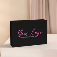 Carton gris Boîte à rabat Boîtes à cils Maquillage Cosmétique Boîte d'emballage pour petits cils Logo personnalisé avec design