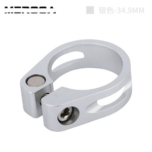 Fahrrad-Sattelstützenklemme 31,8mm 34,9mm Aluminiumlegierung <span class=keywords><strong>MTB</strong></span> Sattelrohrklemme Schwarz/Rot/Silber - Product Image 5