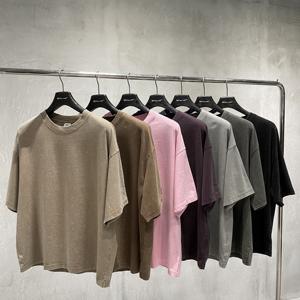 Camiseta Personalizada para Hombre, Estilo Cuadrado, Estampada, de Algodón Grueso, Estilo Urbano, Holgada, con Hombros Caídos, Impresión DTG - Product Image 5