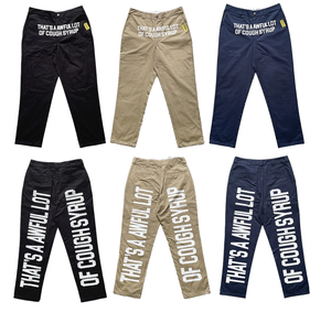 Aloks COUGH SYRUP Cargo Pantalones Cintura media American Streetwear Pantalones utilitarios de pierna recta informales - Product Image 5