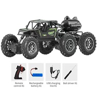 KK 28cm jouet de camion télécommandé en métal à six roues avec batterie rechargeable, voiture de camion monstre RC moulé sous pression pour enfants, voiture Rc pour enfants