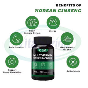 Capsules de gain de poids dès que possible OEM pilules de ginseng capsules de supplément sportif de ginseng multivitamine - Product Image 2