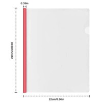 Protège-documents transparents avec barre coulissante en U, fournitures de bureau et scolaires, dossiers de présentation de CV transparents, organiseur de classeurs