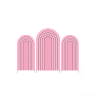 Backdrop Panggung Dekorasi 3*6ft 4*7ft Biru Muda Pink Ulang Tahun Baby Shower Custom Cetak Bertema Kartun Penutup Lengkung
