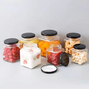Food-Grade Rectangle Super Flint Glass <b>Jars</b> with Lids-LK Brand Sealed Containers <b>for</b> <b>Jam</b> Chili Sauce Honey & Lemon Paste - Product Image 5
