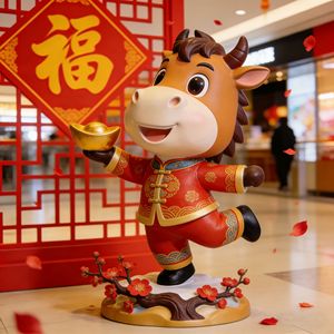 Escultura del Año del Caballo de Fibra de Vidrio para Montar en el Suelo, Decoración de Año Nuevo Chino para Centros Comerciales, Parques y Residencias - Product Image 2