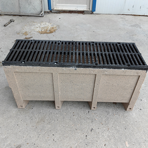 Grille de drainage en U en résine et alliage, haute résistance, anti-corrosion, pour caniveau en béton polymère, design industriel extérieur - Product Image 2