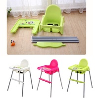Chaise haute pour bébé de style nouveau, 2 en 1, chaise portable en plastique pour enfants