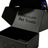 Caja de Envío Plegable Negra Corrugada de 6x4x1 con Superficie Mate y Recubrimiento UV para Logotipo, Superventas