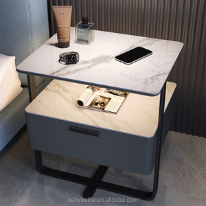 HANYEE-mesita de noche multifuncional, muebles de lujo, dormitorio, fábrica, venta al por mayor, carga inalámbrica, cerradura inteligente, luz LED - Product Image 5