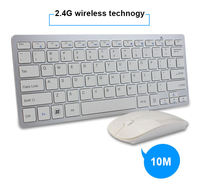 Combo de Teclado y Ratón Inalámbrico Ergonómico de 2.4g para Computadora