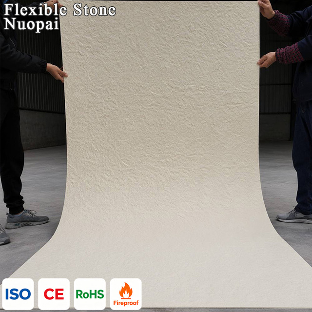 Eco Friendly Indoor Thin Bendable Marble Texture Sheet Decorative Wall Covering Soft Stone Veneer
