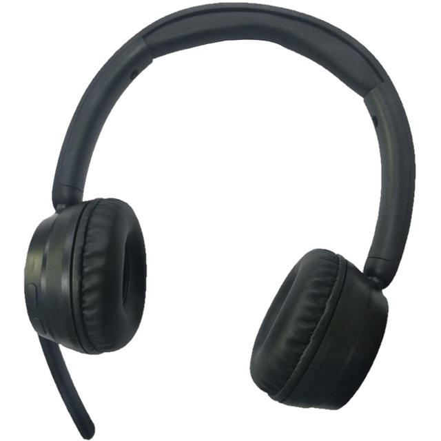 2023 Binaural Call Center Headsets 2 Speakers ENC Noise Cancelling AI Voice Headphone Foldable Wireless Telephone Headset