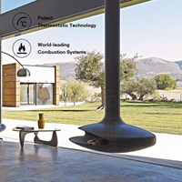 Cheminée électrique murale compacte MEISU.CH, sans fumée, respectueuse de l'environnement, pour la décoration de villa, flamme moderne, cheminée suspendue