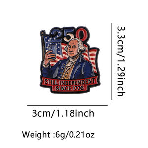 Pin Bros Pria Wanita untuk Peringatan 250 Tahun Amerika Serikat, Pin Enamel Lunak untuk Tas Ransel, Lencana Tas Kerja, Aksesoris Perhiasan - Product Image 3