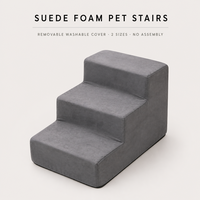 Escalier pour animaux de compagnie en mousse souple, 3 marches, escalier pour chien et chat, pour canapé, lit, housse en peluche, antidérapant, pour chiens de petite et moyenne taille
