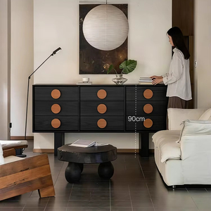 Aparador de Lujo con Bordes Curvos, Mueble de Almacenamiento Grande con Cajones y Patas Elevadas para Comedor - Product Image 5