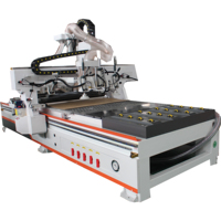 Machine de travail du bois intelligente avec tête de routeur CNC à changement d'outil automatique