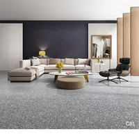 Carrelage en porcelaine effet pierre avec texture de pierre calcaire 800x800mm pour mur et sol de salon