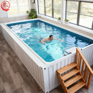 Piscina Contenedor con Jacuzzi Interior Envío Marítimo 20 Pies 40 Pies Fibra de Vidrio <span class=keywords><strong>para</strong></span> Nado Sauna Inmersión Casa Piscina Contenedor de 20 Pies con Spa - Product Image 1