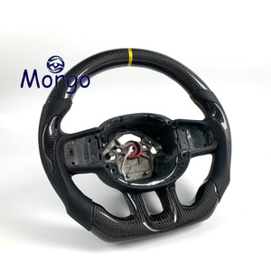 Volant sport en cuir et fibre de carbone inspiré de la course automobile <span class=keywords><strong>Volvo</strong></span>, 390 mm, 4 branches, Rose Madder Black, type D 35 mm, 3 kg, LED - Product Image 6