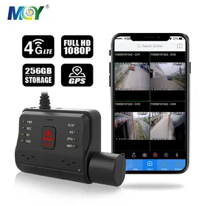 Mcy 4Ch1080PフルHdリアルタイムライブソニーGps Wifi LteIrナイトビジョンカメラDVRカートラック3G4Gダッシュカメラ