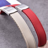 Bracelet de montre en caoutchouc FKM incurvé MZDTIMK CTS 18 19 20 21 22 24 mm à libération rapide