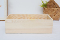 Boîte en bois de rangement pour bijoux en bois de pin avec logo OEM personnalisé stock pour la maison vente en gros étui à rabat