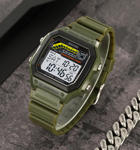 Đồng hồ nam SKMEI 2307 kỹ thuật số cao cấp thể thao với dây đeo silicon thép không gỉ và vỏ hợp kim hình vuông - Bán buôn - Product Image 4