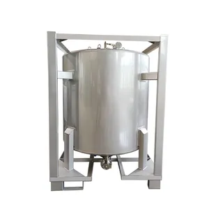 1000L SS304 Storage Tank Stainless Steel IBC Tote Tank Eccentric Bottom For Petrol Storage or Transport