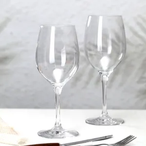 Copo de vinho doméstico transparente com logotipo personalizado, copo de vinho tinto de cristal de haste longa para festas em restaurantes e hotéis, fawles