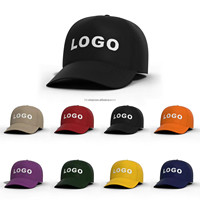Gorra de Béisbol de 6 Paneles, 100% Algodón, Lisa, de Alta Calidad, al por Mayor, con Logotipo Bordado Personalizado
