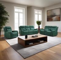 Ensemble de canapés inclinables manuels 3+2+1 en similicuir facile d'entretien avec table console pliante et repose-pieds extensible, canapé motorisé OEM ODM HOMERS