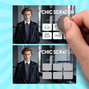 Odm/Oem Security Scratch Off Cards Digital Printing Full Customization Color Coated Card Size Prizes - Product Image 1