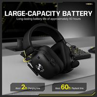 Casque de jeu ONIKUMA GT888 4 modes, 5.3 2.4G, faible latence, haut-parleur 50 mm, casque supra-auriculaire RGB avec micro à réduction de bruit