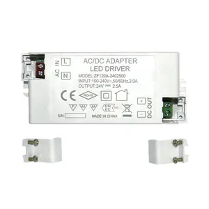 Ru ul fcc ce resistente aprovado ip20 design, canal de saída única fonte de alimentação tensão constante 36v 1.5a 54w driver de led ultra fino