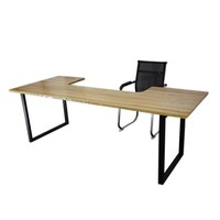 Bureau de travail moderne en bois avec pieds en métal, table d'ordinateur rectangulaire, poste de travail à domicile, mobilier de bureau de direction, vente en gros