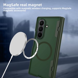 Huanmin Factory Compatible with Samsung ZFold7 Magnetic <b>Ring</b> Wireless Charging 2-in-1 90% off Stacked Screen <b>Phone</b> Case - Product Image 3