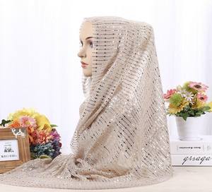 Helen Fancy Wedding Wedding donna primavera scialle in poliestere Mousselin lucente Hijab sciarpa da donna a pieghe foulard - Product Image 6