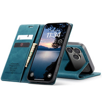 Étui de téléphone rétro en cuir PU à rabat pour iPhone 16 E 11 12 13 14 15 18 Pro Max 17 Air avec porte-cartes et portefeuille antichoc